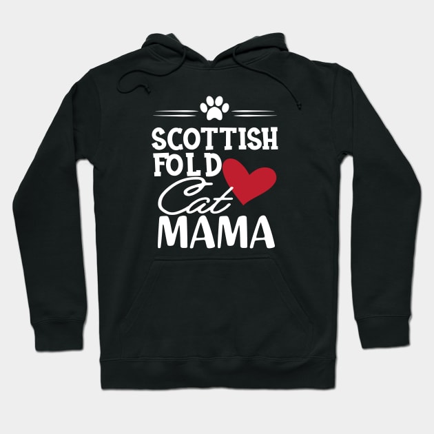 Scottish Fold Cat Mama Hoodie by KC Happy Shop
